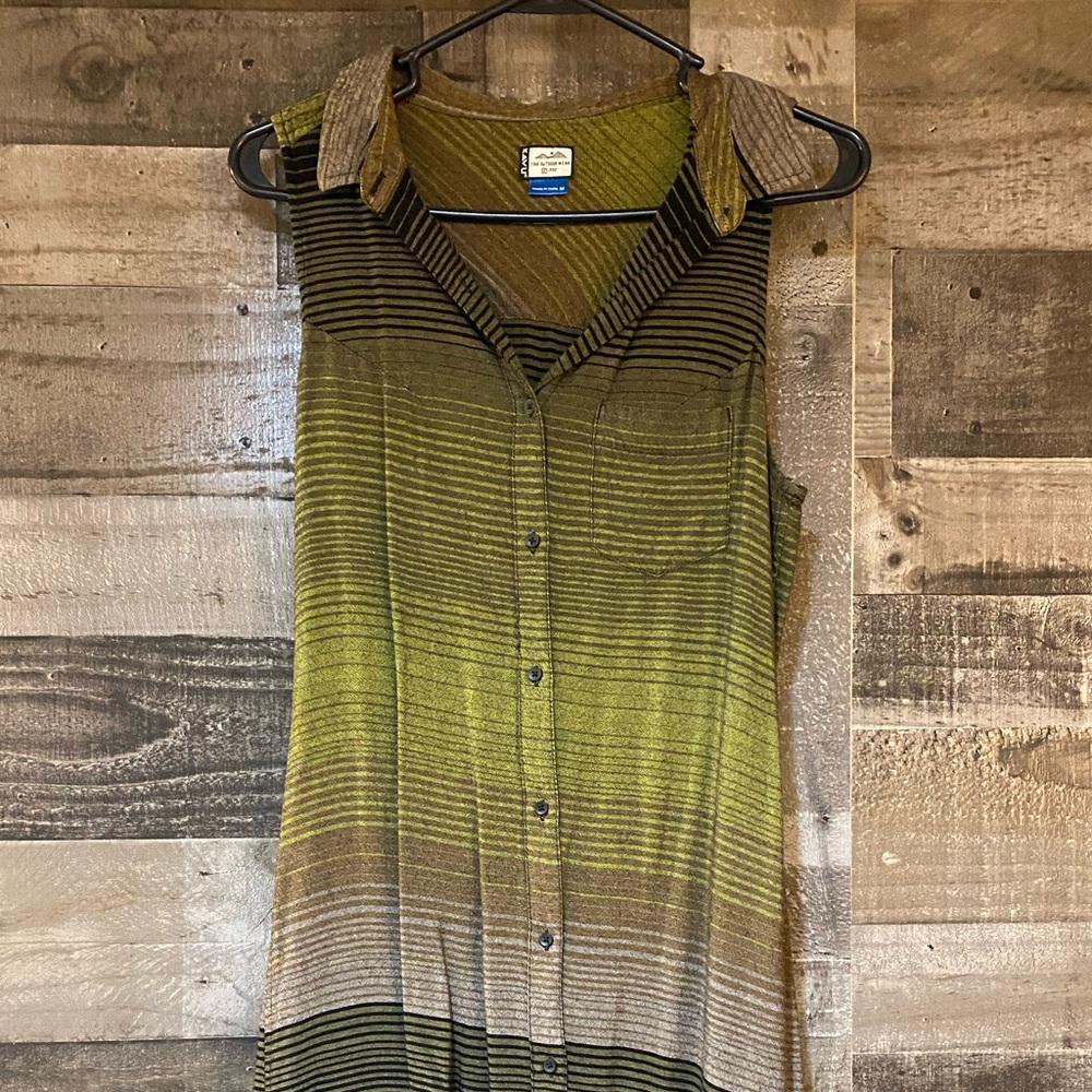 Kavu Buttondown Sleeveless Dress